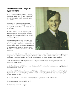 A preview of a PDF biography for Campbell, Ralph Patrick
